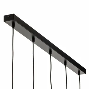 Best Eko-Light Suspension Joker, noire/argentée, à cinq lampes