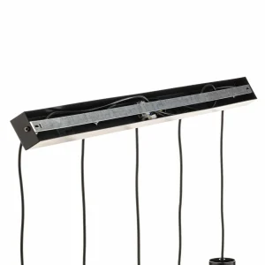 Best Eko-Light Suspension Joker, noire/argentée, à cinq lampes