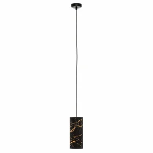 New EMIBIG LIGHTING Suspension Joni tissu, 1 lampe, noir marbré