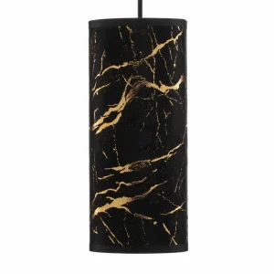 New EMIBIG LIGHTING Suspension Joni tissu, 1 lampe, noir marbré