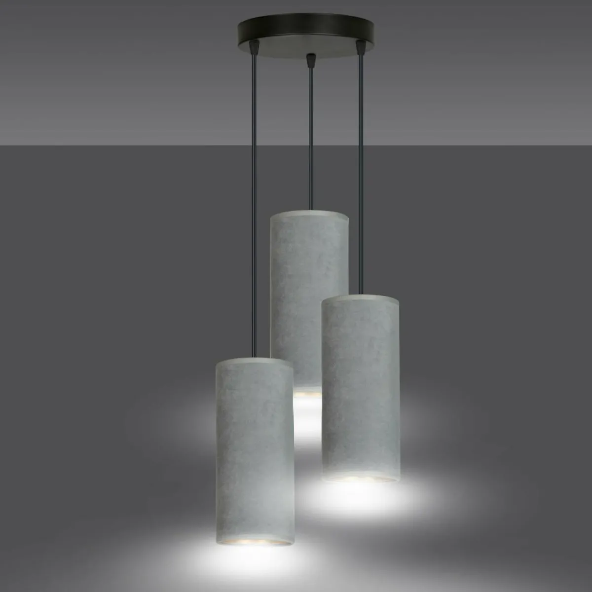 suspension_joni_tissu_ronde__lampes_gris_dor_5.webp Discount EMIBIG LIGHTING Suspension Joni tissu ronde 3 lampes gris doré