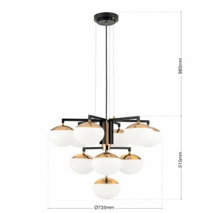 Discount ORION Suspension Josephine, à 10 lampes