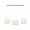 Best Sale Euluna Suspension Jovin, 3 lampes linéaire, blanche/dorée