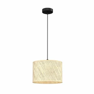 Store Euluna Suspension Jovin à un abat-jour rotin, Ø 25cm