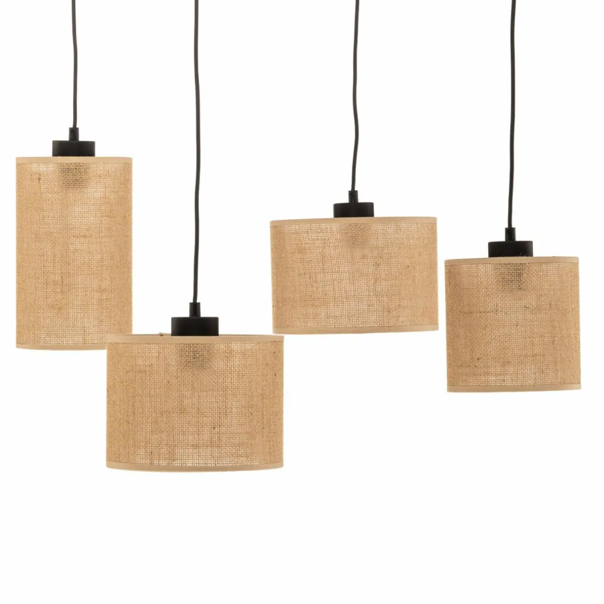 suspension_juta__quatre_lampes_1.webp Online TK Lighting Suspension Juta, à quatre lampes