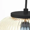 Fashion Brilliant Suspension Kaizen, longueur 105 cm, ambre, 3 lampes, verre