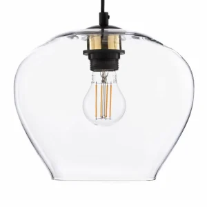 New Euluna Suspension Kaja avec boule en verre transparent, Ø 24 cm