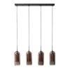 Discount Zijlstra Suspension Kamilian 4 lampes fumée/noire perforée