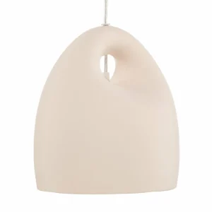 New SOLLUX LIGHTING Suspension Kano avec abat-jour céramique blanche