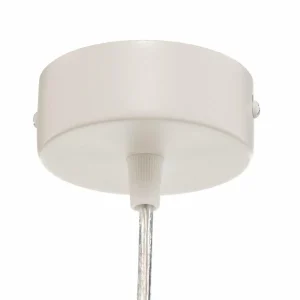 New SOLLUX LIGHTING Suspension Kano avec abat-jour céramique blanche