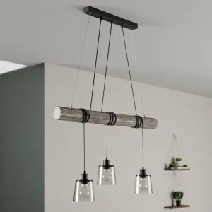 Online BRITOP Suspension Karrl à 3 lampes, gris fumée/grise