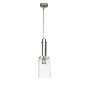 Outlet Quintiesse Suspension Kimrose, à 1 lampe, nickel poli
