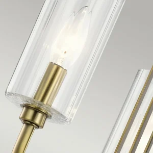 Fashion Quintiesse Suspension Kimrose, à 3 lampes, laiton