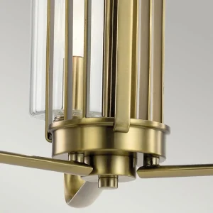 Fashion Quintiesse Suspension Kimrose, à 3 lampes, laiton