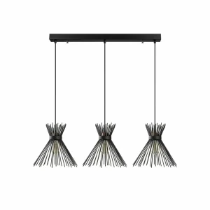 Best Sale Opviq Suspension Kirpi 3088 à 3 lampes linéaire noir