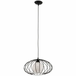 Cheap Eko-Light Suspension Kronos avec un abat-jour en cage noir
