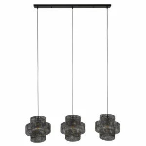 Online Zijlstra Suspension Lantern noir/bruni Longueur 135cm métal à 3 lampes
