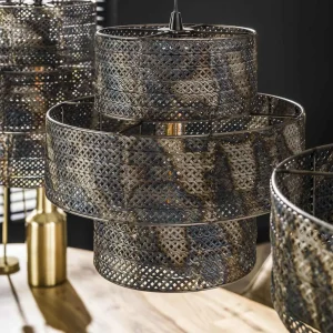 Online Zijlstra Suspension Lantern noir/bruni Longueur 135cm métal à 3 lampes