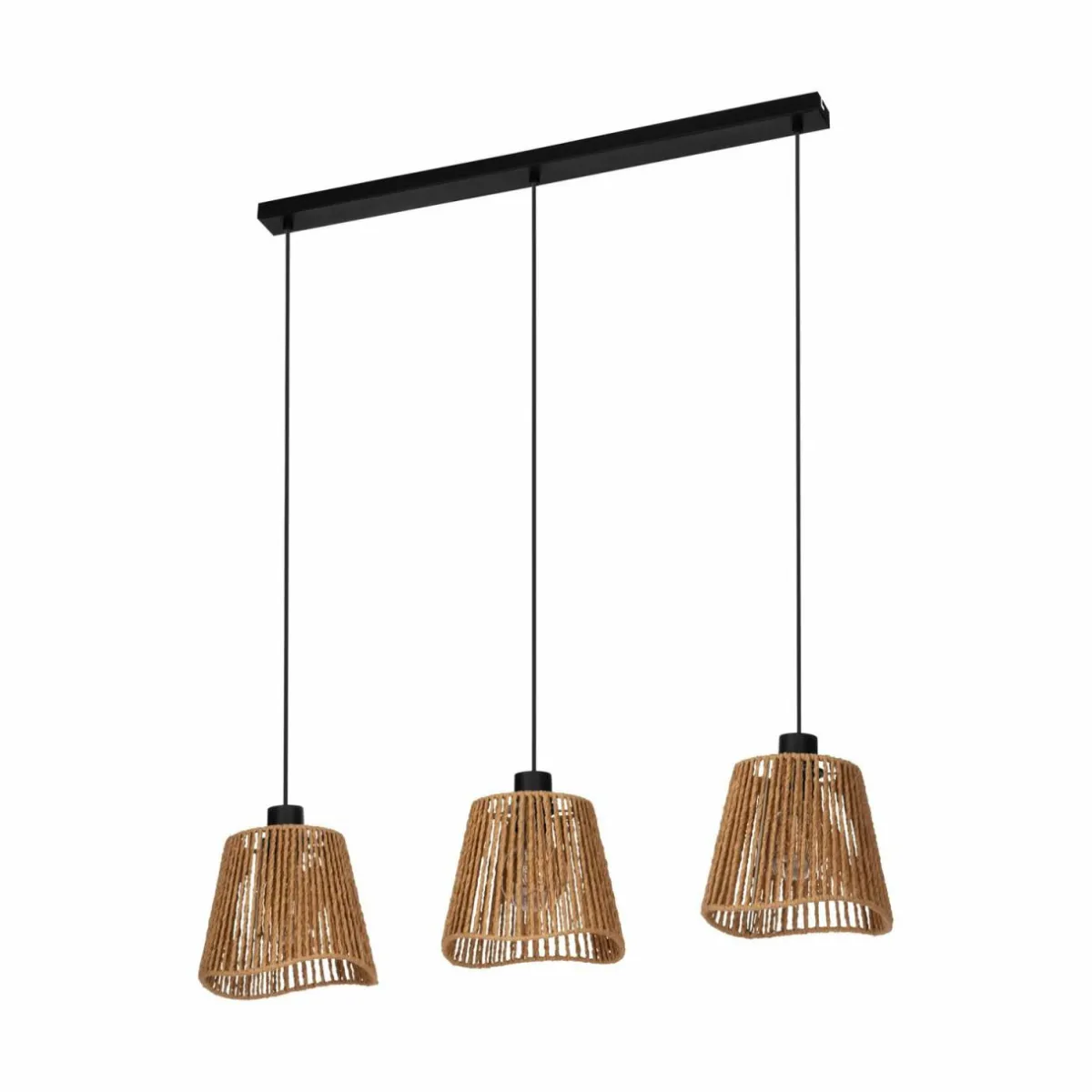 suspension_lavister_noirnaturel__lampes_papier_0.webp Clearance EGLO Suspension Lavister, noir/naturel, 3 lampes, papier