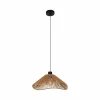 Outlet EGLO Suspension Lavister, noir/naturel, papier