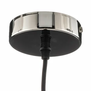 Store Lamkur Suspension Leana, transparent, 1 lampe, chromée