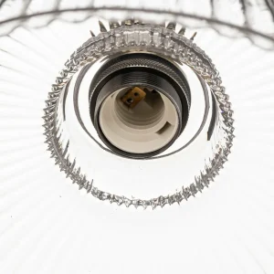 Store Lamkur Suspension Leana, transparent, 1 lampe, chromée