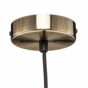 Store Euluna Suspension Leana, transparent, 1 lampe, laiton