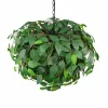 Online Reality Leuchten Suspension Leavy, noir/vert, Ø 70 cm, 4 lampes, E14