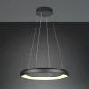 Discount Trio Lighting Suspension LED Cardona, Ø 75 cm, noir, CCT, métal