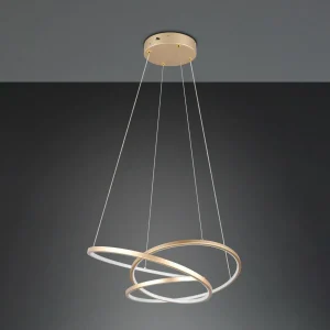 Flash Sale Trio Lighting Suspension LED Darvin longueur 64 cm, doré, métal, CCT