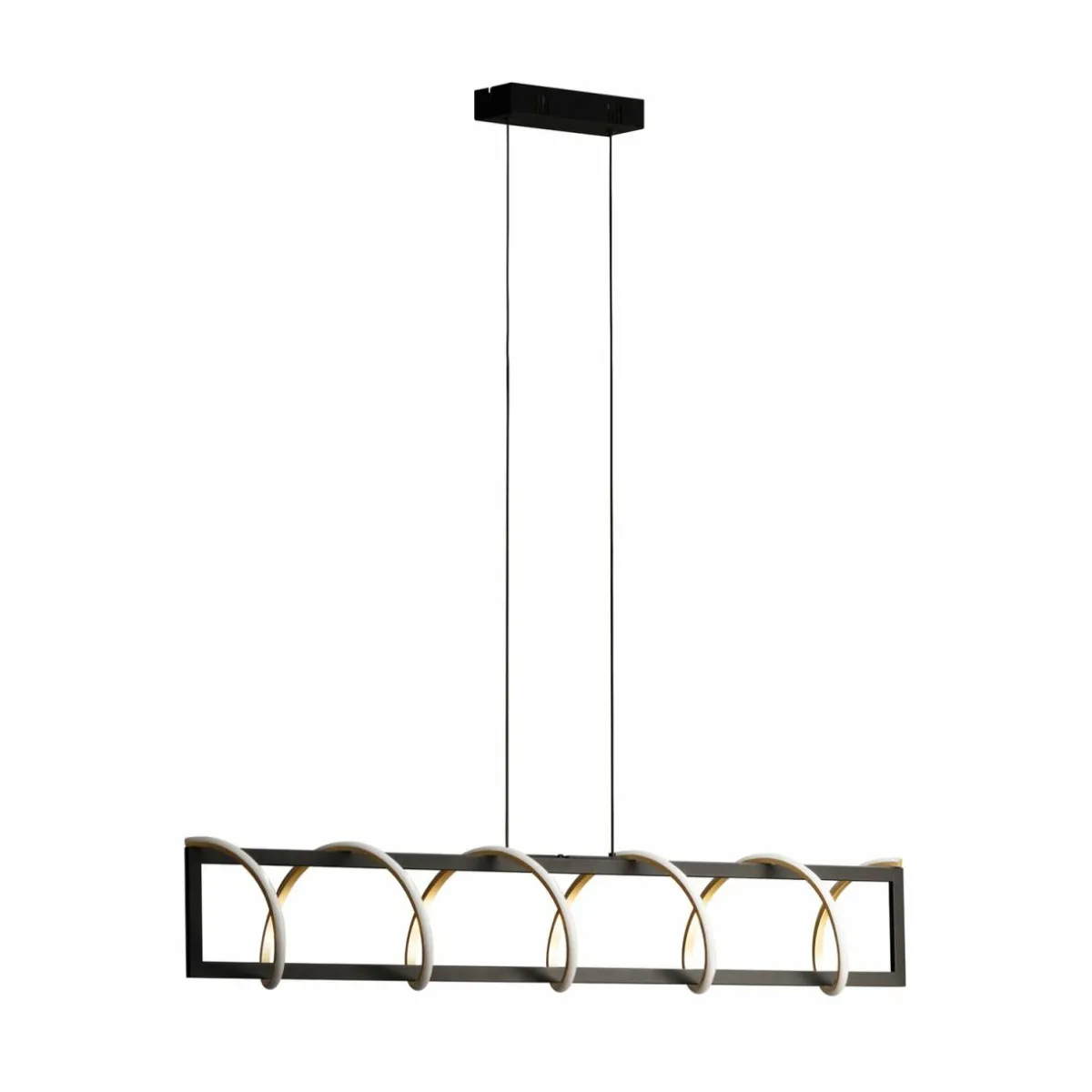 suspension_led_gwen_noiror_mtal_cct_intensit_variable_0.webp Sale FISCHER & HONSEL Suspension LED Gwen, noir/or, métal, CCT, intensité variable