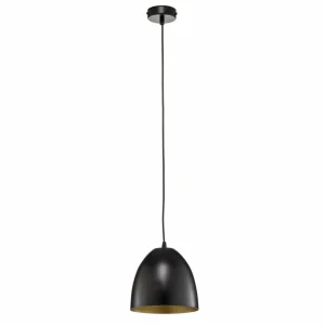 Discount EMIBIG LIGHTING Suspension Lenox, à 1 lampe, noire/dorée