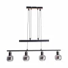Outlet Näve Suspension linéaire Fumoso 4 lampes noir/gris fumé