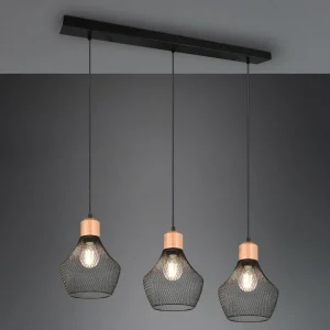 Hot Reality Leuchten Suspension linéaire Valeria, à trois lampes