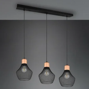 Hot Reality Leuchten Suspension linéaire Valeria, à trois lampes