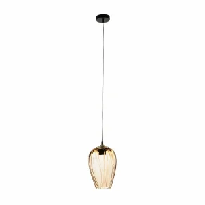 Cheap Solbika Lighting Suspension Linkeus I Abat-jour en verre brun clair Ø 19cm