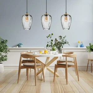 Best Solbika Lighting Suspension Linkeus II, verre gris fumé, à 3 lampes