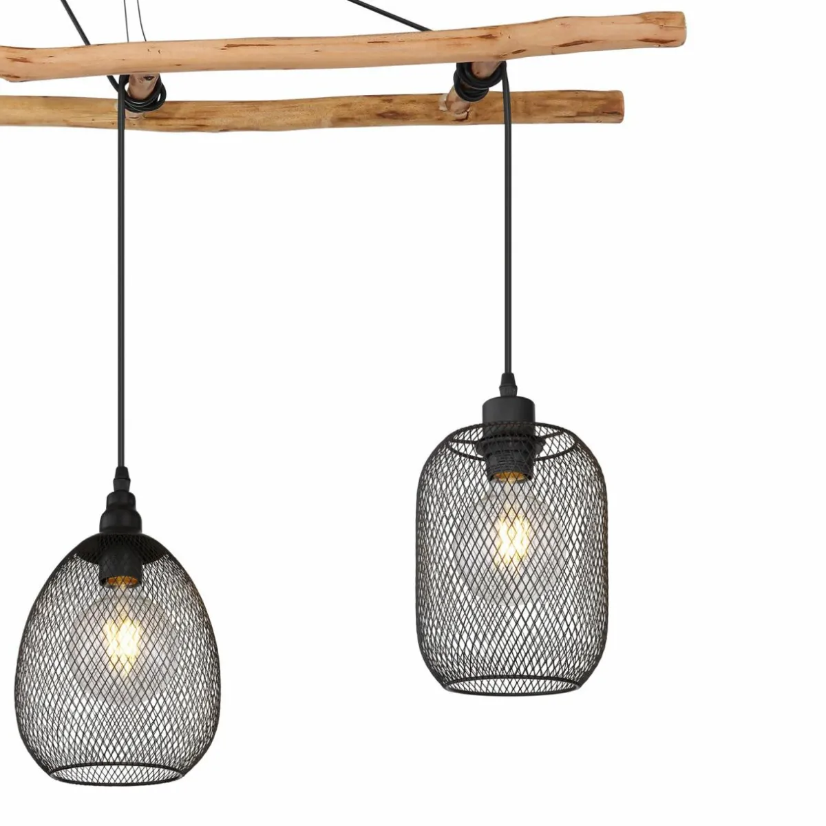 suspension_lioni_en_bois_avec__abatjour_mtal_1.webp New Globo Suspension Lioni en bois avec 4 abat-jour métal
