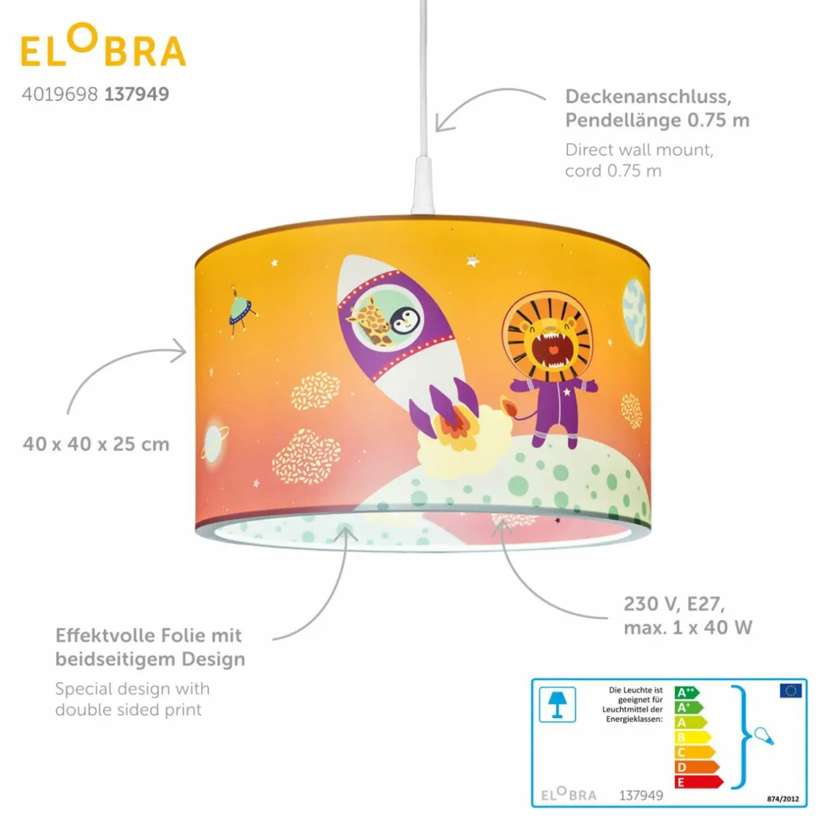 suspension_little_astronauts_escape_orange_1.webp Best Elobra Suspension Little Astronauts Escape, orange