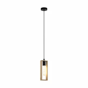 Fashion EGLO Suspension Littleton, noire/marron, à 1 lampe