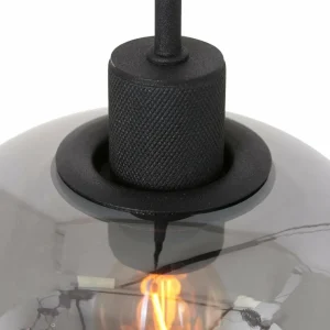 Cheap Steinhauer Suspension Lotus, noir, 1 lampe, verre, métal