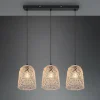 Best Sale Reality Leuchten Suspension Lovis en rotin tressé, à trois lampes