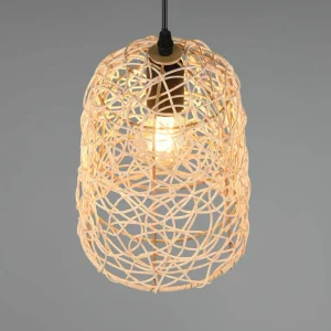Store Reality Leuchten Suspension Lovis en rotin tressé, à une lampe