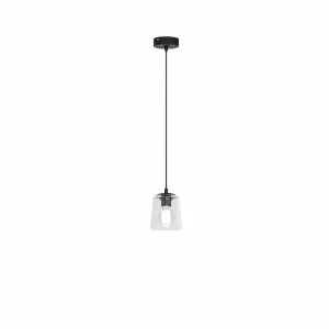 Cheap HELAM Suspension Lucea à 1 lampe avec abat-jour en verre transparent