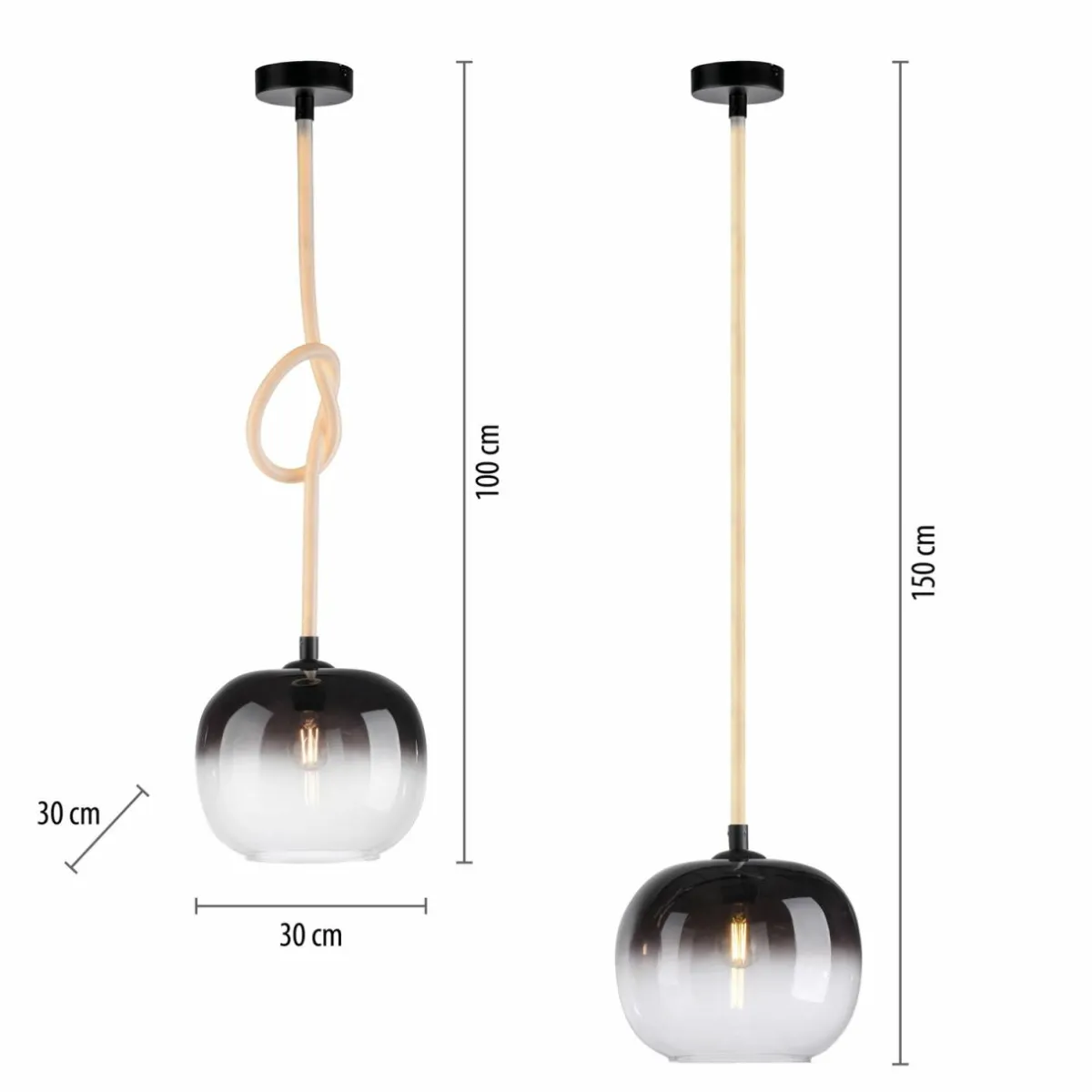 suspension_luma_en_verre___lampe_0.webp Best Sale Paul Neuhaus Suspension Luma en verre, à 1 lampe