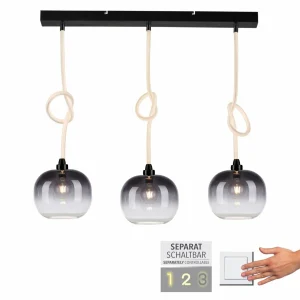 Best Paul Neuhaus Suspension Luma en verre, à 3 lampes