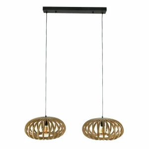 Hot Zijlstra Suspension Lupina en manguier, à 2 lampes