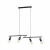 Best Sale EGLO Suspension Lurone, noir, à quatre lampes