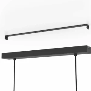 Discount EGLO Suspension Maccles en noir avec bois, à 3 lampes
