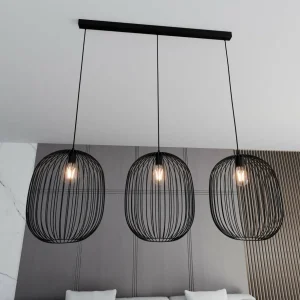 Fashion Euluna Suspension Maia, forme cage, à 3 lampes